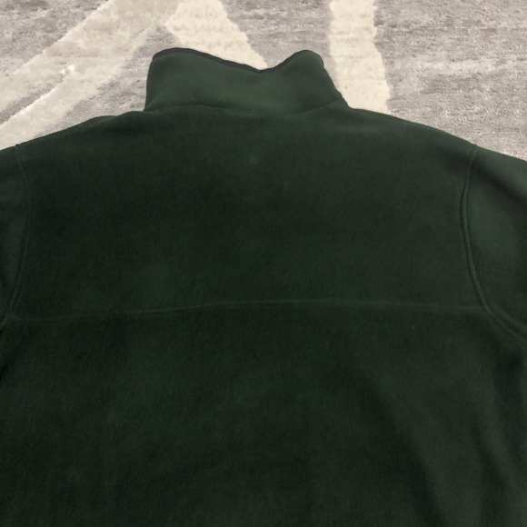 Cabelas Sweatshirt Pullover Men Sz XL Green 1/4 Snap Fleece Made in USA VINTAGE - Picture 12 of 13